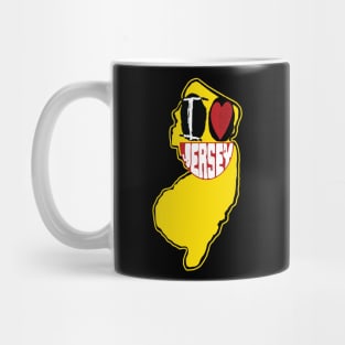 I Love New Jersey Smiling Happy Face Mug